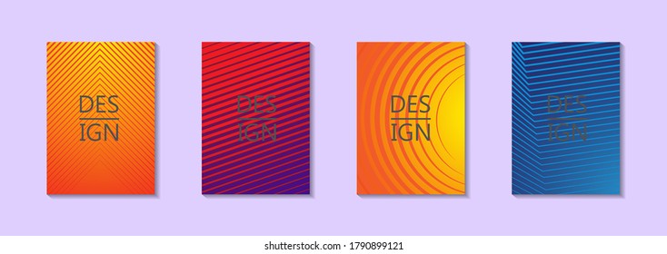 Modern abstract vector banner set.Minimal cover design. Colorful halftone gradients. Future geometric patterns. EPS 10 vector. Modern vector template for banner, logo, social post. Futuristic trendy d