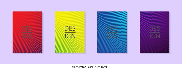 Conjunto de banner vectorial abstracto moderno.Diseño de cubierta mínima. Gradientes de medio tono coloridos. Patrones geométricos futuros. Vector EPS 10. Plantilla vectorial moderna para banner, logo, publicación social. Tendencia futurista d