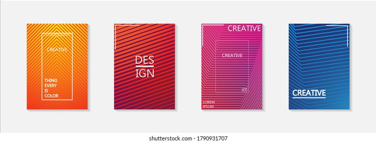 Modern abstract vector banner set.Minimal cover design. Colorful halftone gradients. Future geometric patterns. EPS 10 vector. Modern vector template for banner, logo, social post. Futuristic trendy d