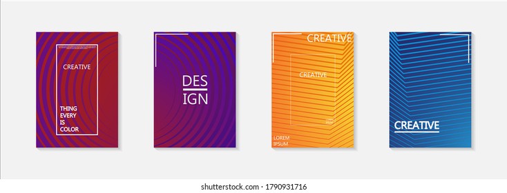Modern abstract vector banner set.Minimal cover design. Colorful halftone gradients. Future geometric patterns. EPS 10 vector. Modern vector template for banner, logo, social post. Futuristic trendy d