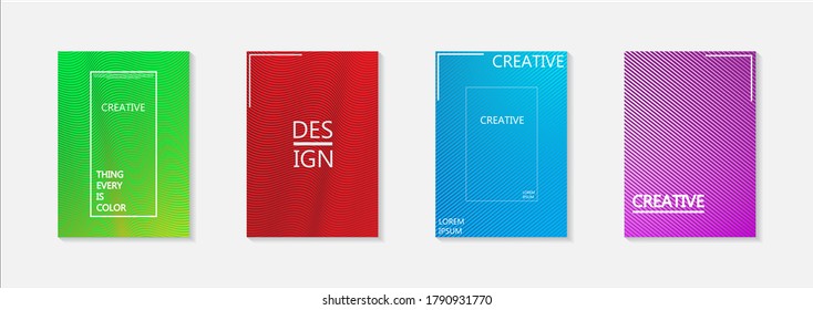 Modern abstract vector banner set.Minimal cover design. Colorful halftone gradients. Future geometric patterns. EPS 10 vector. Modern vector template for banner, logo, social post. Futuristic trendy d