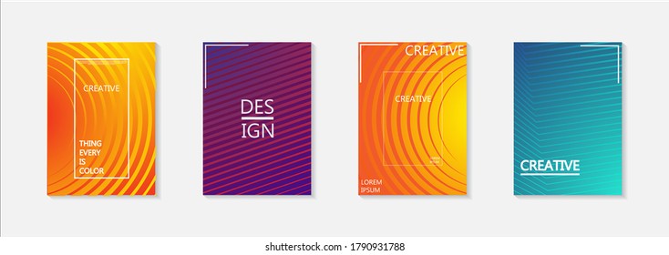 Conjunto de banner vectorial abstracto moderno.Diseño de cubierta mínima. Gradientes de medio tono coloridos. Patrones geométricos futuros. Vector EPS 10. Plantilla vectorial moderna para banner, logo, publicación social. Tendencia futurista d