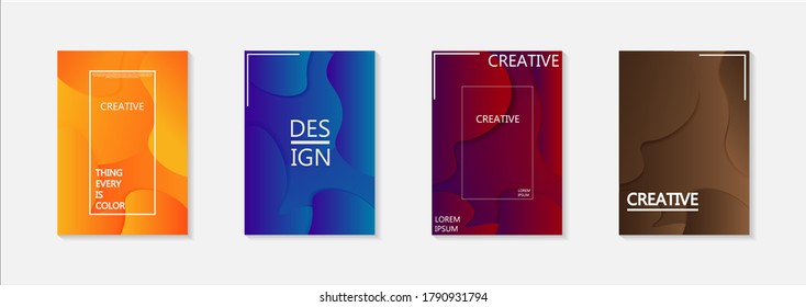 Modern abstract vector banner set.Minimal cover design. Colorful halftone gradients. Future geometric patterns. EPS 10 vector. Modern vector template for banner, logo, social post. Futuristic trendy d