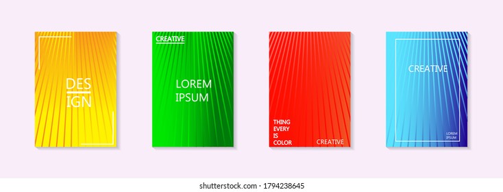 Conjunto de banner vectorial abstracto moderno.Diseño de cubierta mínima. Gradientes de medio tono coloridos. Patrones geométricos futuros. Vector EPS 10. Plantilla vectorial moderna para banner, logo, publicación social. Tendencia futurista d