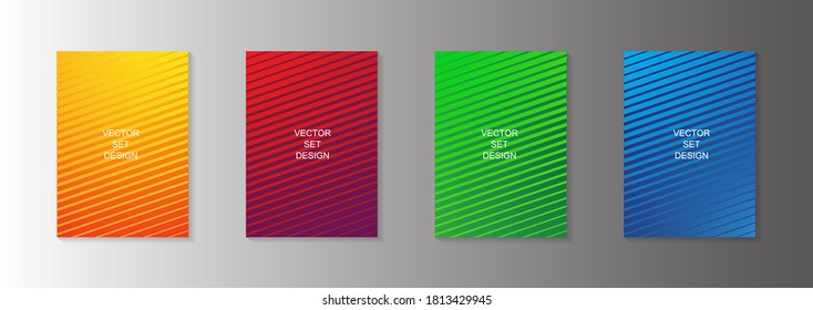 Modern abstract vector banner set.Minimal cover design. Colorful halftone gradients. Future geometric patterns. EPS 10 vector. Modern vector template for banner