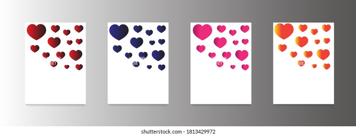 Modern abstract vector banner set.Minimal cover design. Colorful halftone gradients. Future geometric patterns. EPS 10 vector. Modern vector template for banner
