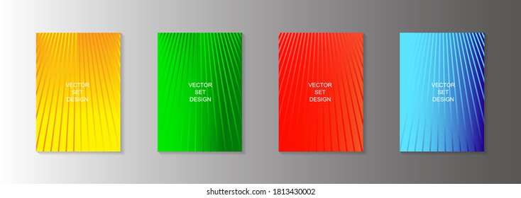 Modern abstract vector banner set.Minimal cover design. Colorful halftone gradients. Future geometric patterns. EPS 10 vector. Modern vector template for banner