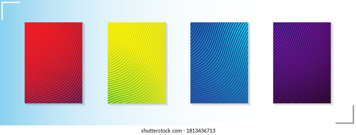 Modern abstract vector banner set.Minimal cover design. Colorful halftone gradients. Future geometric patterns. EPS 10 vector. Modern vector template for banner, logo, social post. Futuristic trendy 