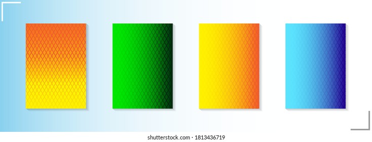 Modernes abstraktes Vektorbanner-Set.Minimales Cover-Design. Farbige Halbtongradienten. Zukünftige geometrische Muster. EPS10-Vektor. Moderne Vektorvorlage für Banner, Logo, Social Post. Futuristischer Trend