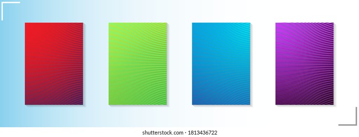 Modern abstract vector banner set.Minimal cover design. Colorful halftone gradients. Future geometric patterns. EPS 10 vector. Modern vector template for banner, logo, social post. Futuristic trendy