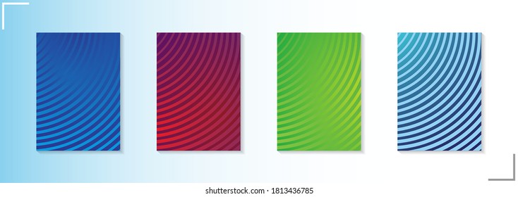 Modern abstract vector banner set.Minimal cover design. Colorful halftone gradients. Future geometric patterns. EPS 10 vector. Modern vector template for banner, logo, social post. Futuristic trendy