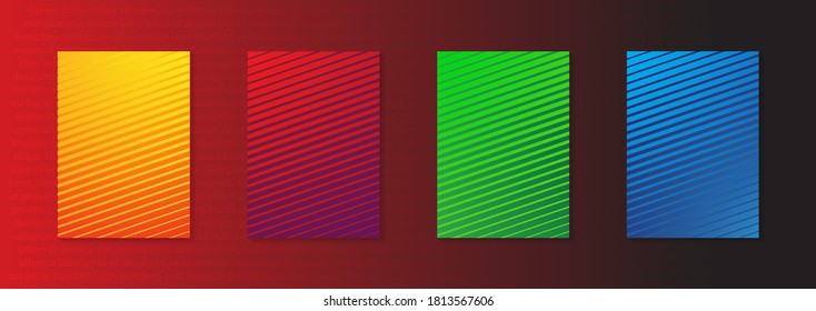 Modern abstract vector banner set.Minimal cover design. Colorful halftone gradients. Future geometric patterns. EPS 10 vector. Modern vector template for banner, logo, social post. Futuristic trendy d
