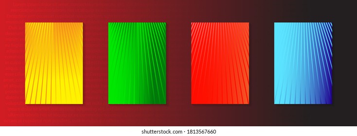 Modern abstract vector banner set.Minimal cover design. Colorful halftone gradients. Future geometric patterns. EPS 10 vector. Modern vector template for banner, logo, social post. Futuristic trendy d