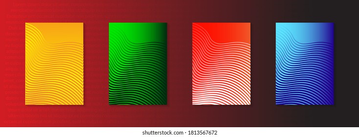 Modern abstract vector banner set.Minimal cover design. Colorful halftone gradients. Future geometric patterns. EPS 10 vector. Modern vector template for banner, logo, social post. Futuristic trendy d