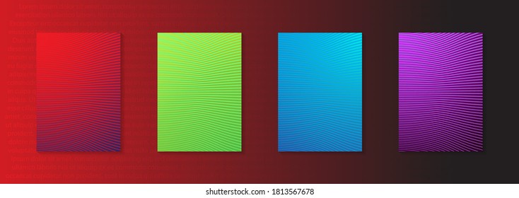 Modern abstract vector banner set.Minimal cover design. Colorful halftone gradients. Future geometric patterns. EPS 10 vector. Modern vector template for banner, logo, social post. Futuristic trendy d
