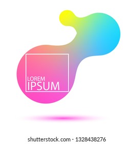 Modern abstract vector banner.  Shapes composition. Flat geometric liquid form with various colors. Template for the design of a logo, flyer or presentation.