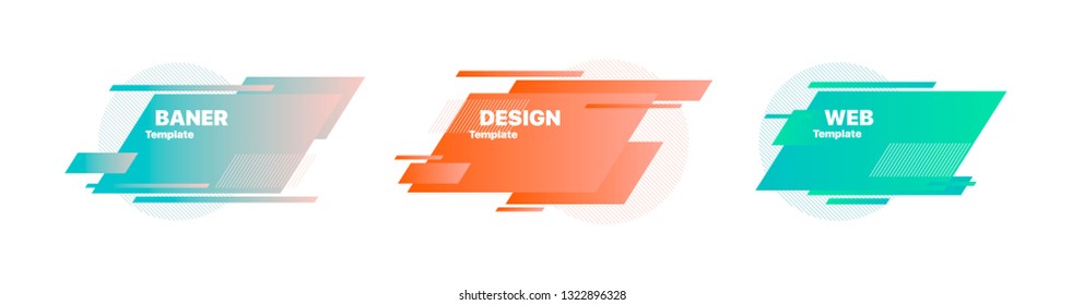 Banners vetoriais abstratos modernos. Emblemas definidos. Design minimalista moderno. Vetor Eps10.