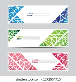 Modern abstract vector banners with colorful abstract 3D backgrounds and paper cutouts. Modern vector templates, templates for business presentation designs, leaflets, posters, and invitations. EPS 10