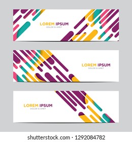 Modern abstract vector banners with colorful abstract 3D backgrounds and paper cutouts. Modern vector templates, templates for business presentation designs, leaflets, posters, and invitations. EPS 10