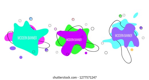 modern abstract vector banners with Flat geometric shapes vector