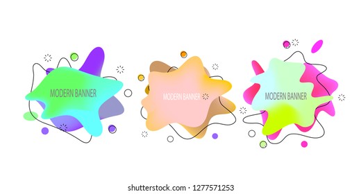modern abstract vector banners with Flat geometric shapes vector