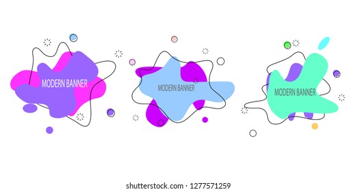 modern abstract vector banners with Flat geometric shapes vector