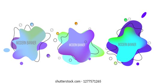 modern abstract vector banners with Flat geometric shapes vector