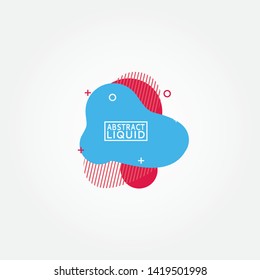 Modern abstract vector banners. Flat geometric shapes of different colors with black outline in memphis design style. Template ready for use in web or print design.