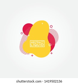 Modern abstract vector banners. Flat geometric shapes of different colors with black outline in memphis design style. Template ready for use in web or print design.