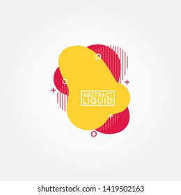 Modern abstract vector banners. Flat geometric shapes of different colors with black outline in memphis design style. Template ready for use in web or print design.