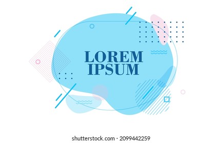  modern abstract vector banners. Flat geometric shapes of different colors with black outline in memphis design style. Template ready for use in web or print design.