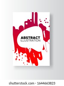 Modern abstract vector banners. Ink style shapes of gradient colors on white background. Template ready for use in web or print design.