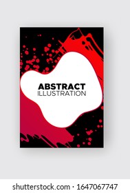 Banners abstractos modernos vectoriales. Formas de estilo de tinta de colores degradados en fondo negro. Plantilla lista para ser utilizada en diseño web o de impresión.