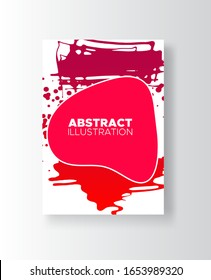 Banners abstractos modernos vectoriales. Formas de estilo de tinta de colores degradados en fondo blanco. Plantilla lista para ser utilizada en diseño web o de impresión.