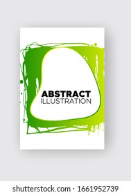Banners abstractos modernos vectoriales. Formas de estilo de tinta de colores degradados en fondo blanco. Plantilla lista para ser utilizada en diseño web o de impresión.