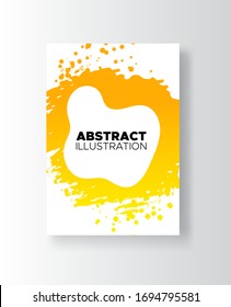 Moderne abstrakte Vektorillustration-Banner. Farbige Formen von Farbverlauf-Farben auf weißem Hintergrund. Vorlage für den Einsatz im Web- oder Printdesign.
