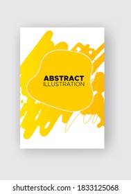 Modern abstract vector banners. Ink style shapes of gradient colors on white background. Template ready for use in web or print design.