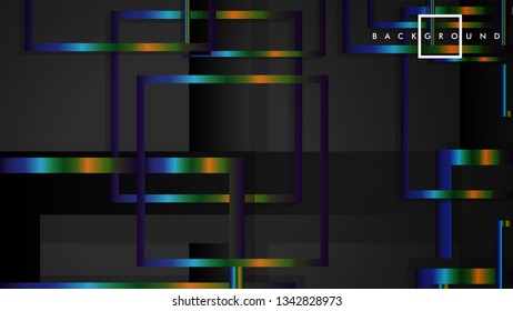 Modern Abstract Vector Box Background. with colorful gradient strips. eps 10 template