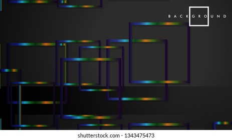Modern Abstract Vector Box Background. with colorful gradient strips. eps 10 template