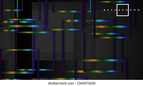 Modern Abstract Vector Box Background. with colorful gradient strips. eps 10 template