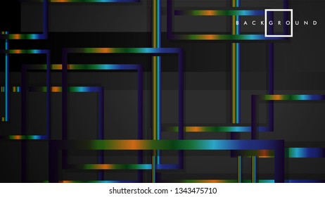 Modern Abstract Vector Box Background. with colorful gradient strips. eps 10 template