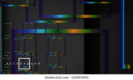 Modern Abstract Vector Box Background. with colorful gradient strips. eps 10 template