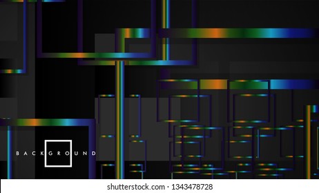 Modern Abstract Vector Box Background. with colorful gradient strips. eps 10 template