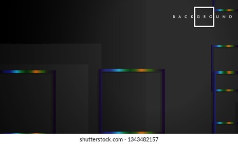 Modern Abstract Vector Box Background. with colorful gradient strips. eps 10 template