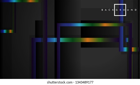 Modern Abstract Vector Box Background. with colorful gradient strips. eps 10 template