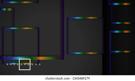 Modern Abstract Vector Box Background. with colorful gradient strips. eps 10 template