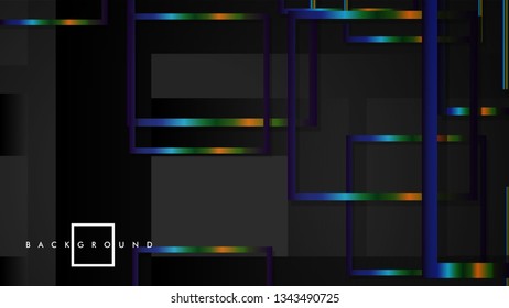 Modern Abstract Vector Box Background. with colorful gradient strips. eps 10 template