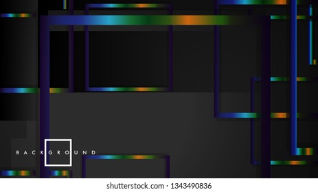 Modern Abstract Vector Box Background. with colorful gradient strips. eps 10 template