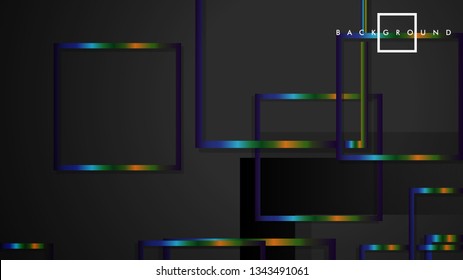 Modern Abstract Vector Box Background. with colorful gradient strips. eps 10 template
