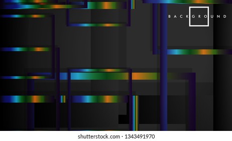 Modern Abstract Vector Box Background. with colorful gradient strips. eps 10 template